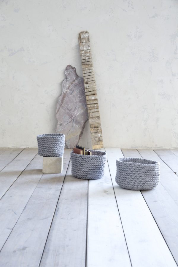 Nima Home Καλάθι Πλεκτό 28x15 Panier Gray - Image 3