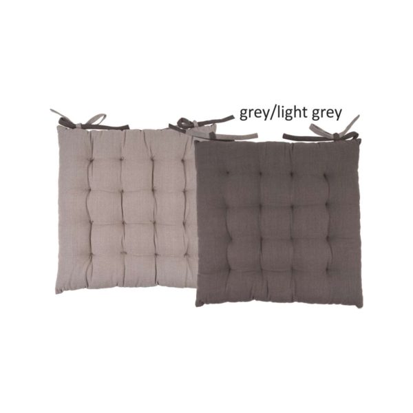 Flamingo Μαξιλάρι Καρέκλας 40x40 Σχ. Duo D.Grey/Light Grey